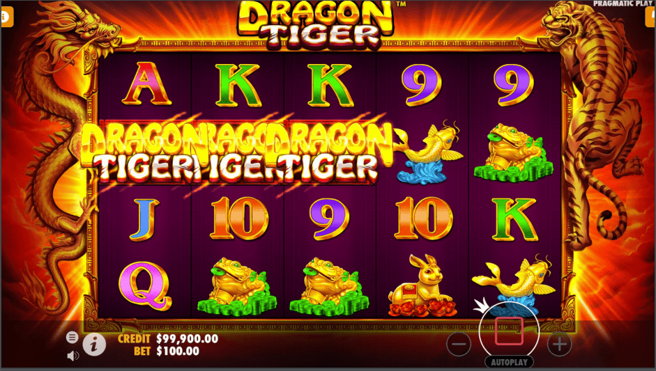 Dragon Tiger video slot free spins trigger