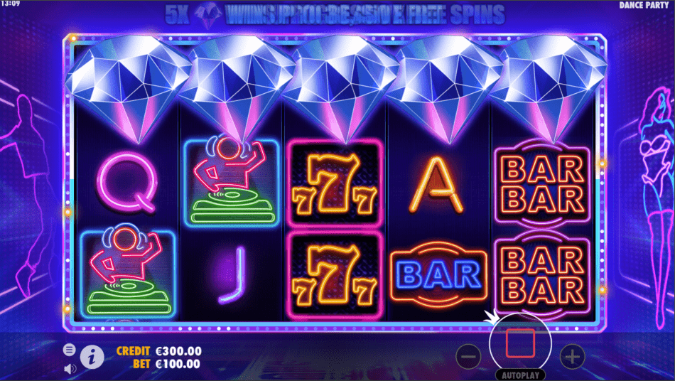 Dance Party Video Slot Free Spins Trigger