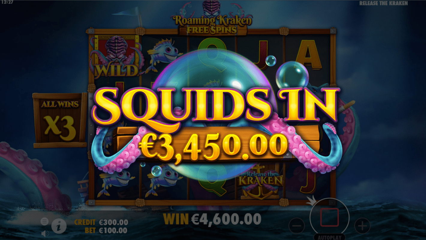 Release the Kraken Video Slot Squidin Big Win