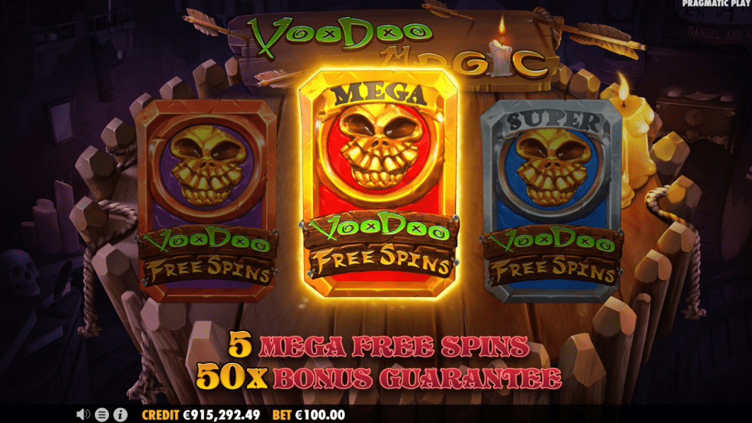 Voodoo Magic Video Slot Card Pick
