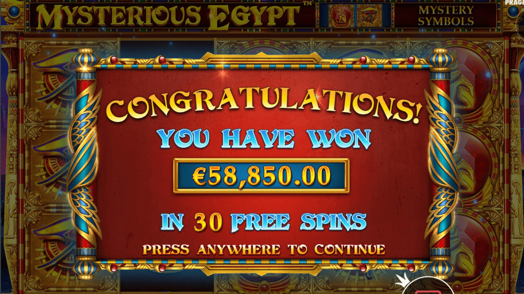 Mysterious Egypt Slot Game Big Win