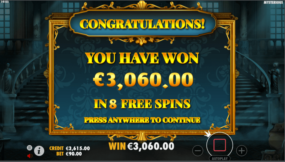 Mysterious Slot Machine Big Win